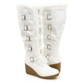 White Wedge Snow Boots