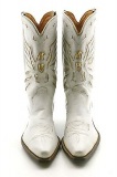 Gold and White Cowgirl Boots