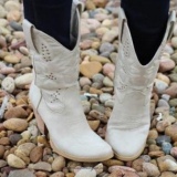 Off White Cowgirl Boots