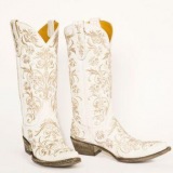 White Bedazzled Cowgirl Boots