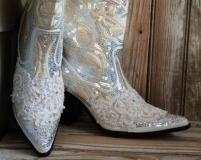 White Cowgirl Boots with Bling