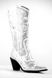 White Cowgirl Boots with Rhinestones