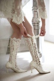 White Wedding Cowgirl Boots