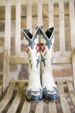 White and Blue Cowgirl Boots