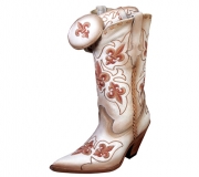 White and Brown Cowgirl Boots
