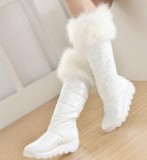 All White Fur Boots