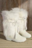 Fur White Boots