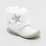 Girls White Fur Boots