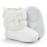 Kids White Fur Boots