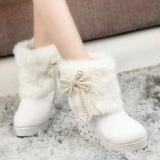 White Boots with Fur