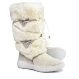 White Faux Fur Boots