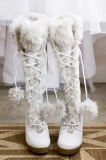 Winter White Boots with Fur