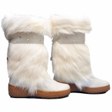 Womens White Fur Boots