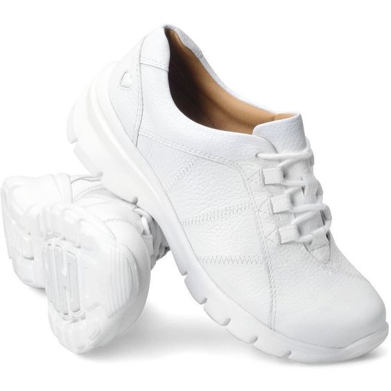 mens white leather nursing shoes