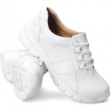 All White Leather Nursing Shoes
