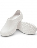 Solid White Leather Nursing Shoes