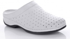 White Leather Nursing Slip in Shoes