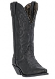 Wide calf cowgirl boots black