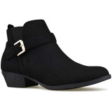 Black Ankle Boots Low Heel