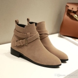 Flat Ankle Boots With Low Heel