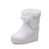 White Pull On Snow Boots Women