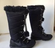 Women's Black Tall Snow Boots