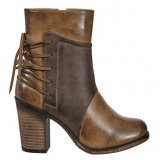 Vintage Lace Up Chunky Heel Boots