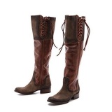 Womens Vintage Lace Up Winter Boots