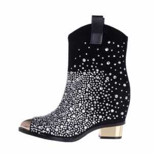 Black Cowgirl Boots with Bling