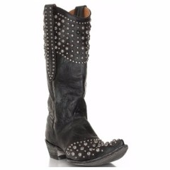 Black Cowgirl Boots with Studs