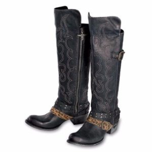 Black Knee High Cowgirl Boots