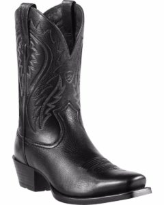 Black Square Toe Cowgirl Boots