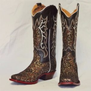 Black and Gold Cowgirl Boots
