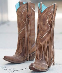 Brown Cowgirl Fringe Boots