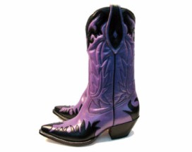 Purple and Black Cowgirl boots