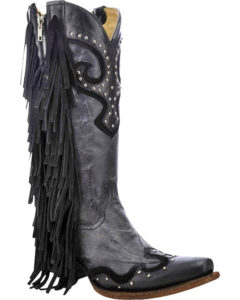 Black Rhinestone Cowgirl Boots for women