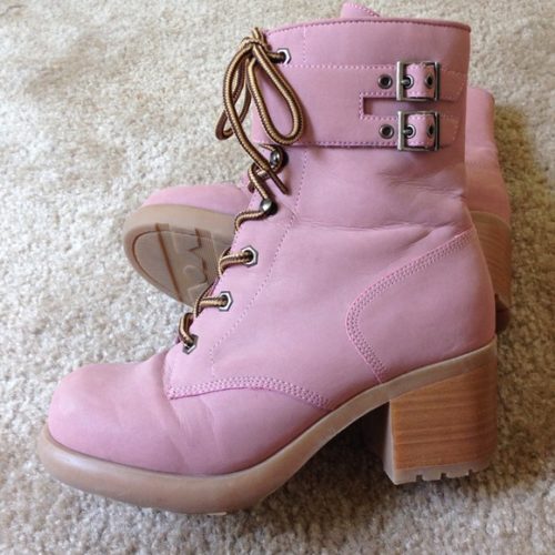 Combat Boots Pink - Online Boots