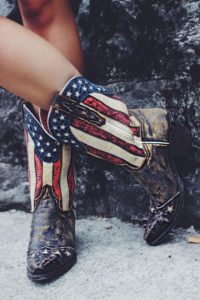 Cute American Flag Cowgirl Boots