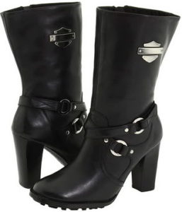 Ladies motorcycle boots with heels