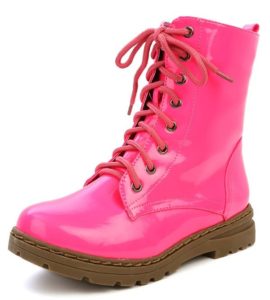 Neon Pink Combat Boots
