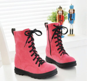 Punk Style pink combat boots