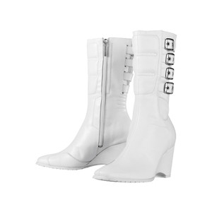 White motorcycle boots for womens