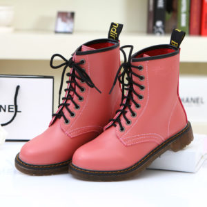 Women's Pink Combat Boots for Winters