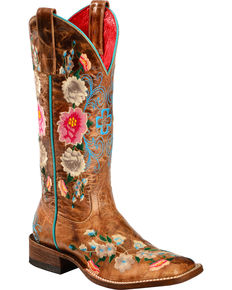 Womens Square Toe Cowgirl Boots