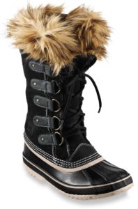 black winter boots women faux fur