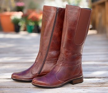 wide calf leather boots canada