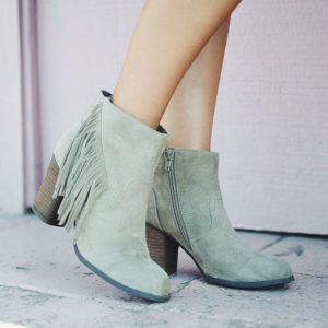 Ankle Booties with Fringe