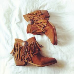 Ankle Boots with Fringe