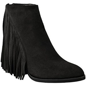 Ankle High Boots with Fringe
