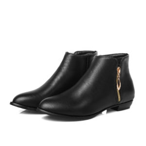 Black Ankle Boots Low Heel